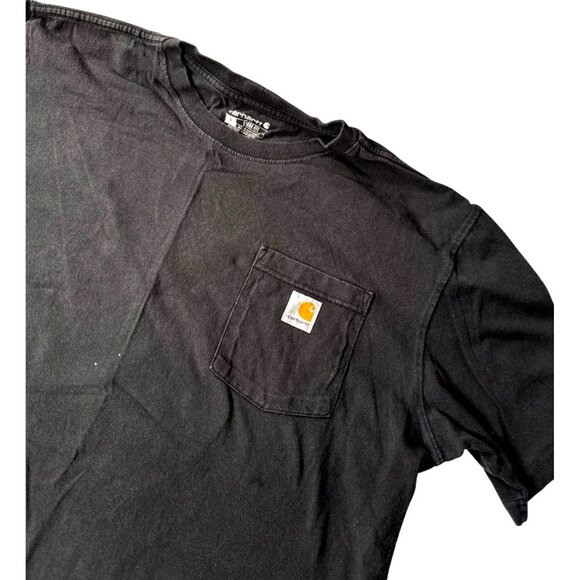 Carhartt Mens Loose Fit Pocket T-Shirt Black 100% Cotton Durable Workwear Size L - Picture 9 of 9